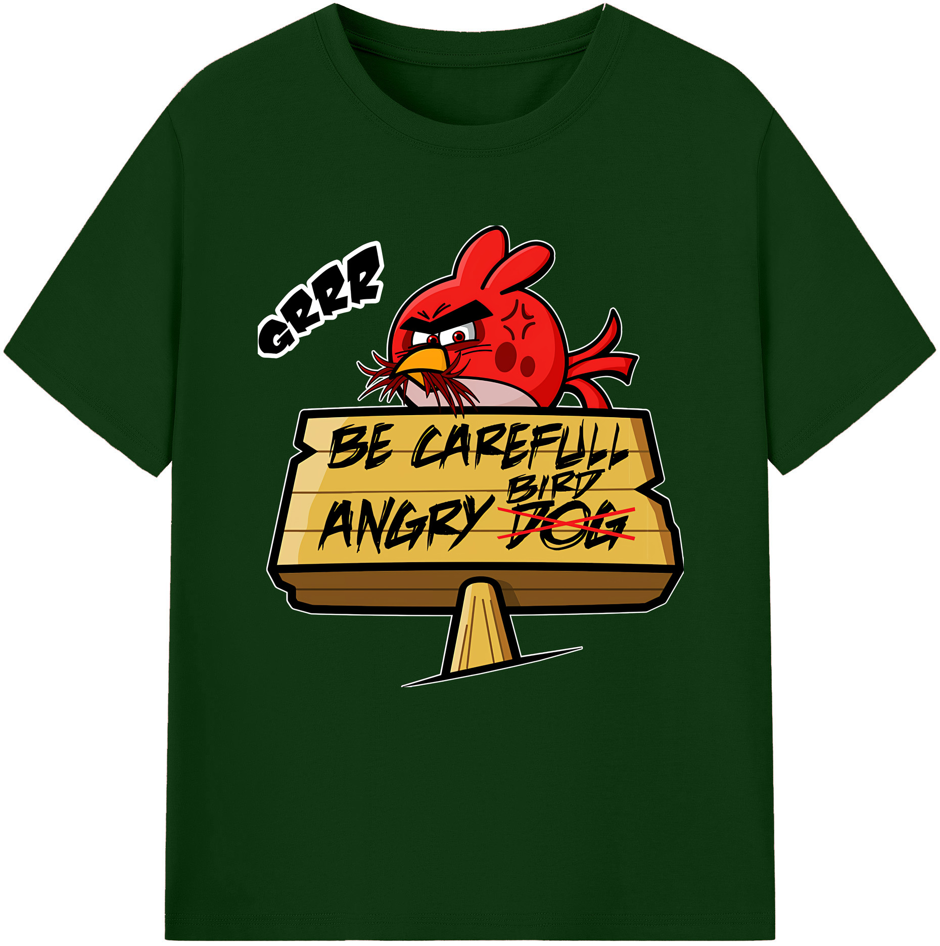 （画像用） Angry Birds アングリーバード 綿100％半袖Tシャツ（フロントプリント）